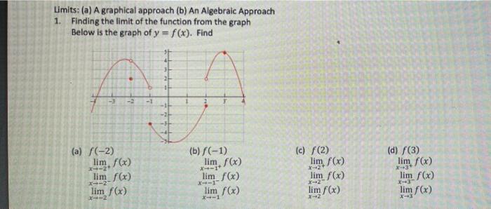 Solved Limits: (a) A graphical approach (b) An Algebraic | Chegg.com