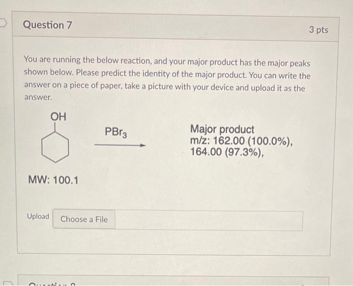 Solved You are running the below reaction, and your major | Chegg.com