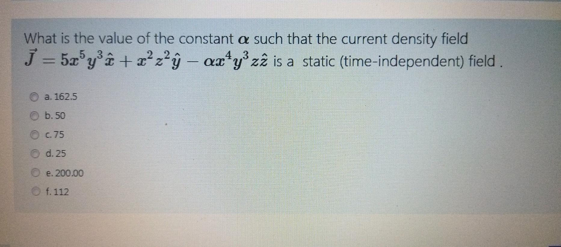 Solved What is the value of the constant a such that the | Chegg.com