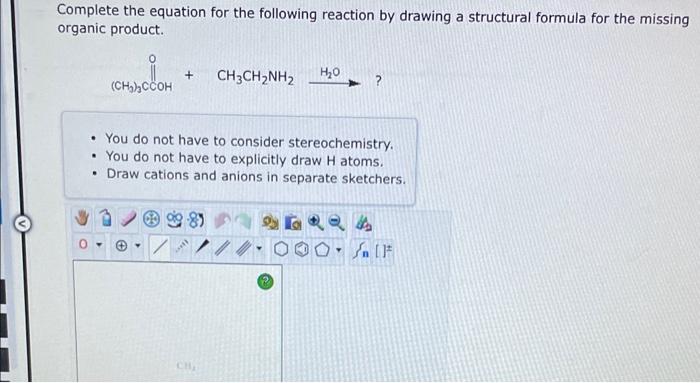 Solved Draw a structural formula for the missing product in | Chegg.com