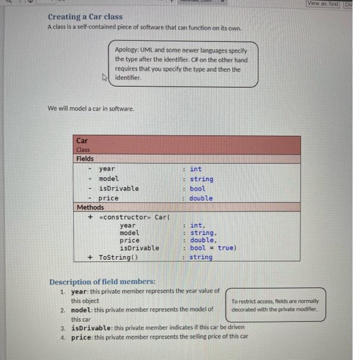 Solved C# language (C) Create a Vehicle class in C# as