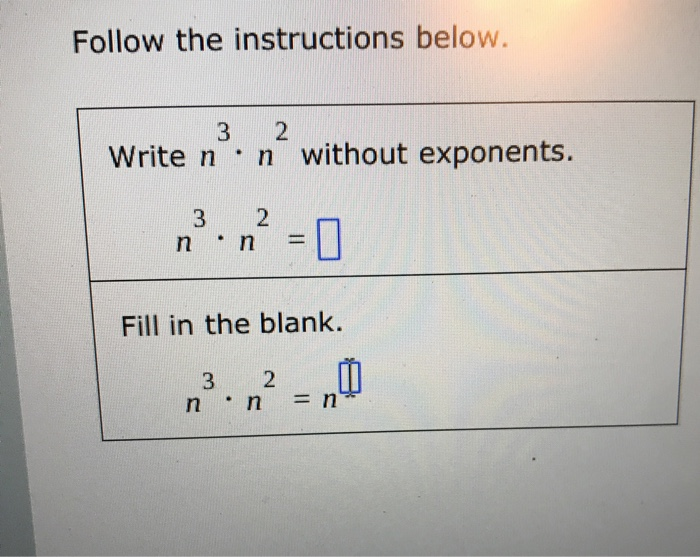 Solved Follow the instructions below. 3 2 Write n. n without | Chegg.com