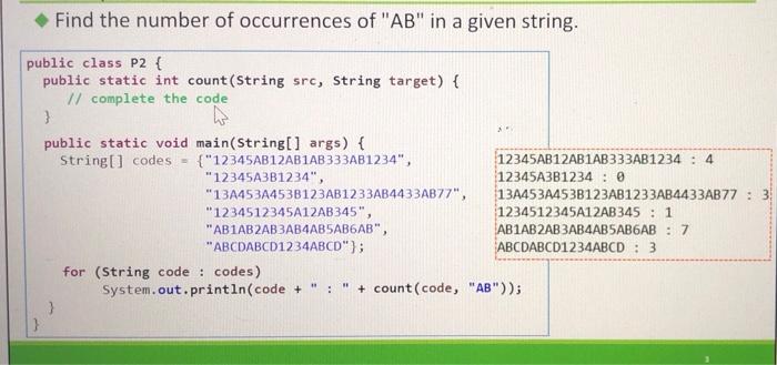 Solved Find the number of occurrences of 