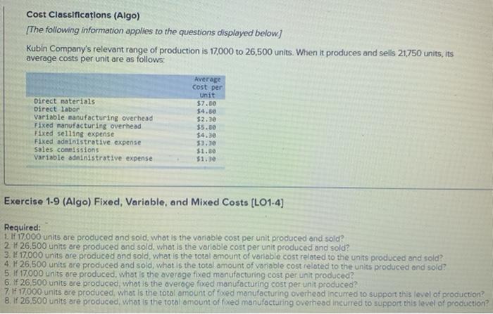 solved-cost-classifications-algo-the-following-chegg