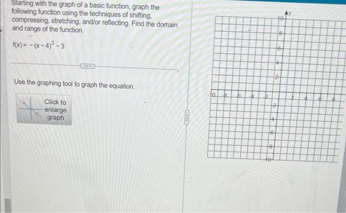 Solved Starting with the graph of a basic function, graph | Chegg.com