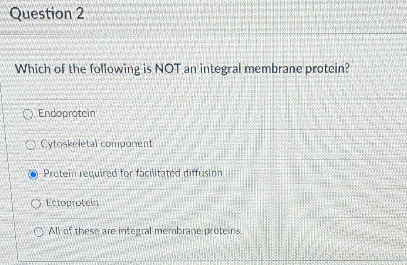 Solved Question 2 Which Of The Following Is Not An Integral | Chegg.com