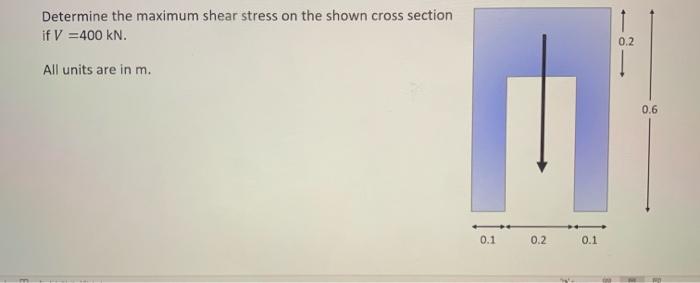Solved Determine the maximum shear stress on the shown cross | Chegg.com