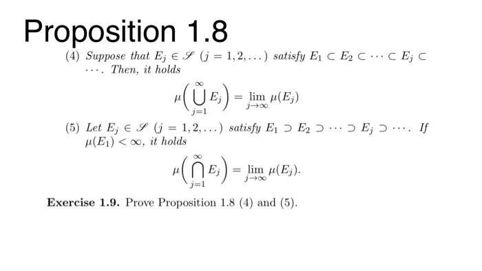 Solved Proposition 1 8 4 Suppose That E E S J 1 2 Chegg Com