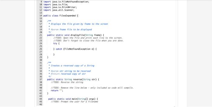 Solved java12.20 Fun With Files ExpandedYou will be writing | Chegg.com