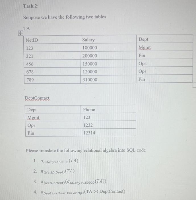 Solved Refer to task 2 to solve task 4. Only solve task 4. | Chegg.com