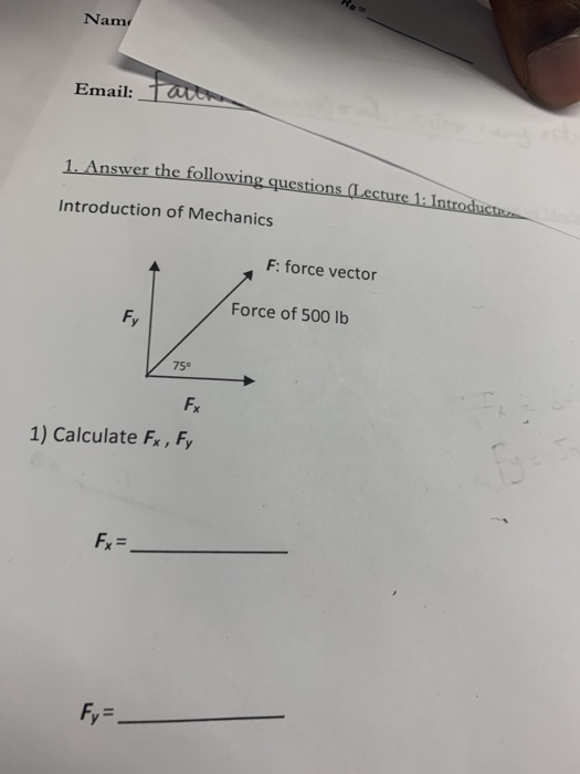Solved Nam Email: 1. Answer the following questions (Lecture | Chegg.com