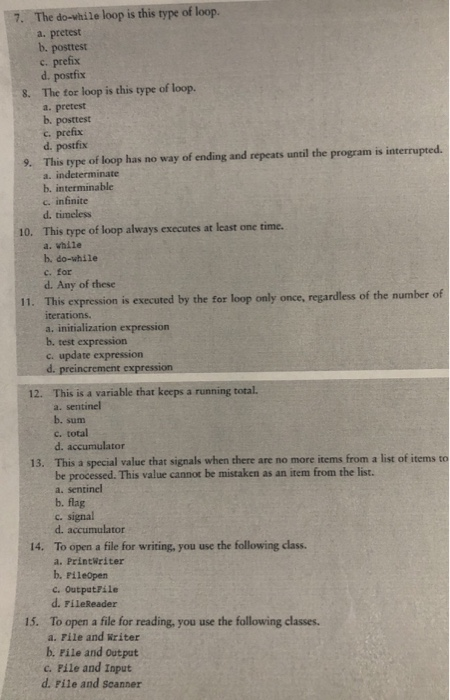 solved-7-the-do-while-loop-is-this-type-of-loop-a-pretest-chegg