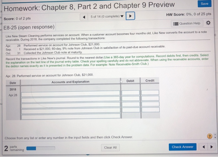 Solved Save Homework: Chapter 8, Part 2 and Chapter 9 | Chegg.com