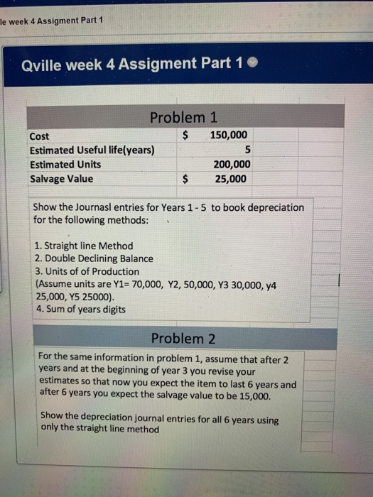 Solved Le Week 4 Assigment Part 1 Qville Week 4 Assigment Chegg Com