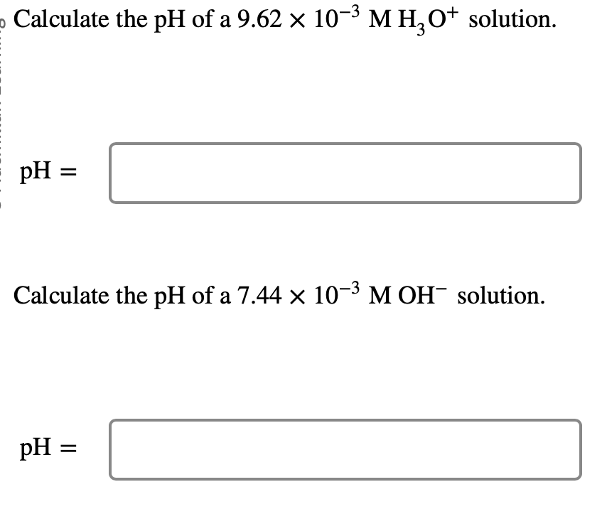 Solved Calculate the pH ﻿of a | Chegg.com