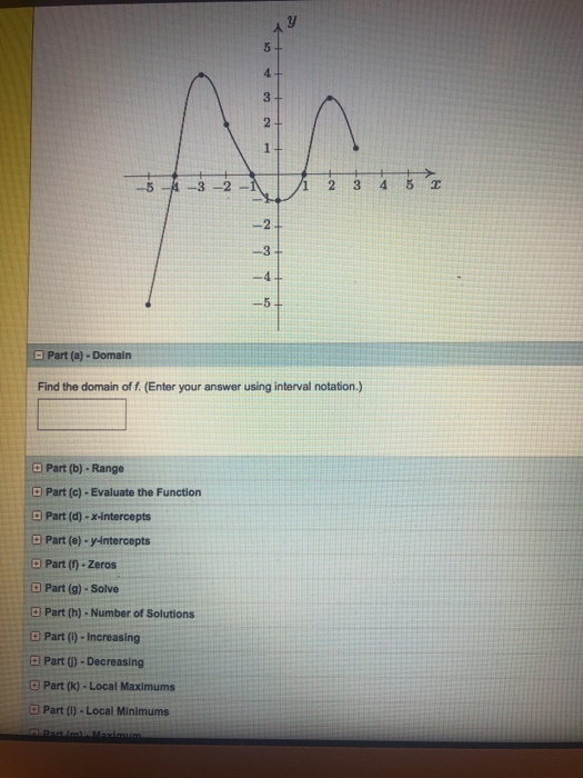 Solved y 5 4 3 2 1 -54 3 -2 -- 1 /1 2 3 4 5 c -2 -3 --5 Part | Chegg.com