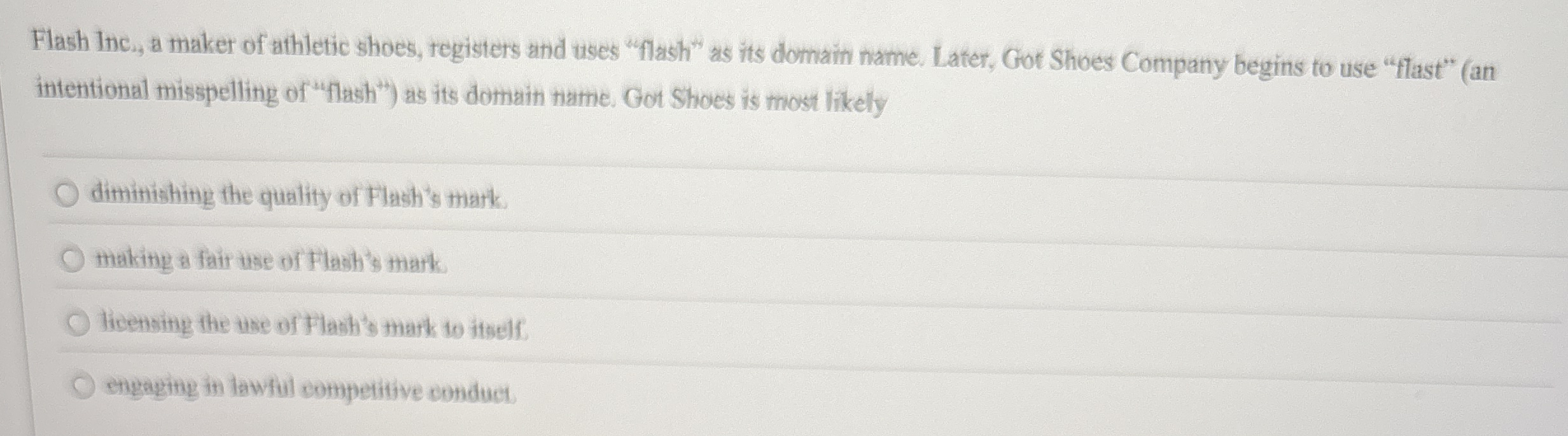 Solved Flash Inc., a maker of athletic shoes, registers and