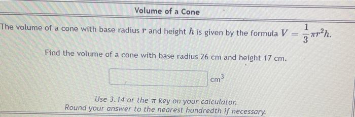 Solved The volume of a sphere with radius r is given by the | Chegg.com