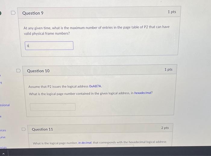 Solved For the following questions, consider a system that | Chegg.com