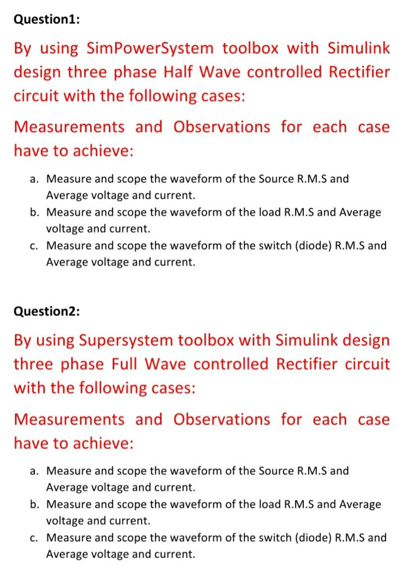 Question1 By using Sim PowerSystem toolbox with