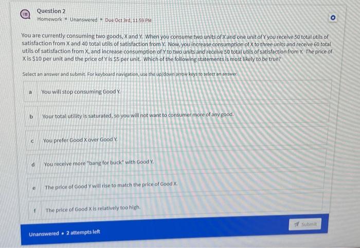 Solved Homework - Unanswered - Due Oct 3rd, 1159 PM You are | Chegg.com