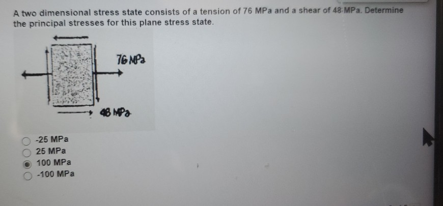 Solved A Two Dimensional Stress State Consists Of A Tension | Chegg.com