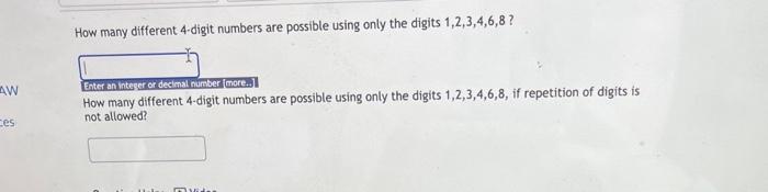 how many different combinations can be made with 4 digits