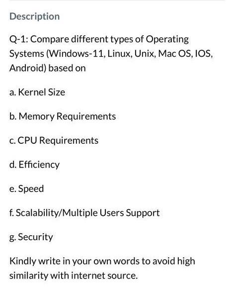 types of operating system