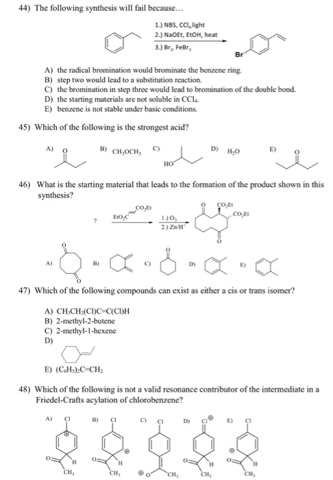 Solved 40. If the first step was omitted in the following | Chegg.com