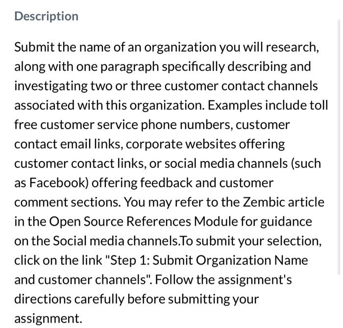 Solved Submit the name of an organization you will research, | Chegg.com