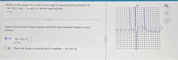 Solved Refer to the graph of y=f(x) to the right to describe | Chegg.com