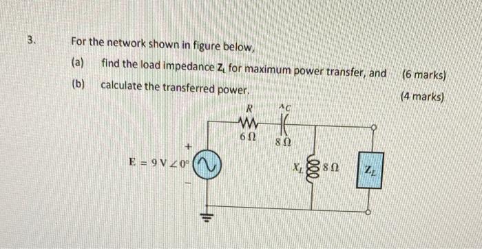Solved 3. For the network shown in figure below, (a) find | Chegg.com
