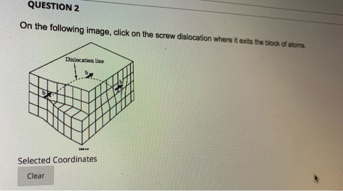 Solved On the following image, click on the edge dislocation | Chegg.com
