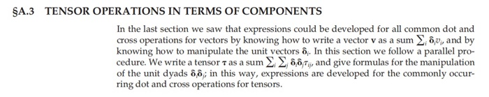 Common Tensor Operations Solved ŞA.3 TENSOR OPERATIONS IN TERMS OF COMPONENTS In the | Chegg.com
