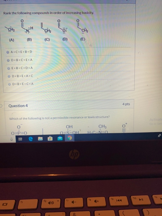 Solved Rank the following compounds in order of increasing | Chegg.com