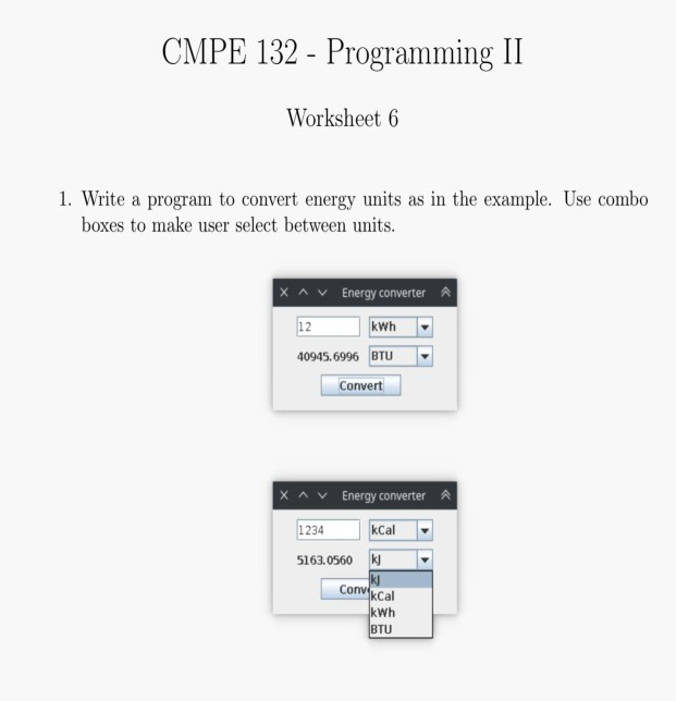 Solved CMPE 132 - Programming II Worksheet 7 1. Modify the | Chegg.com