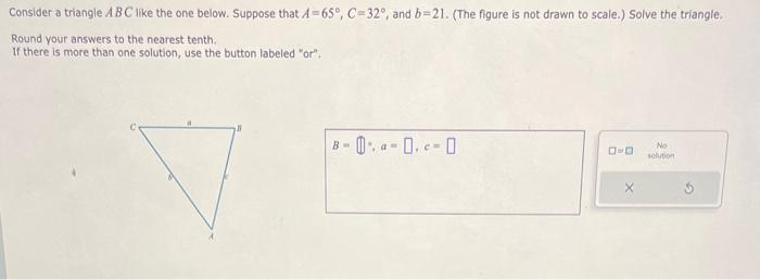 Solved Consider a triangle ABC like the one below. Suppose | Chegg.com