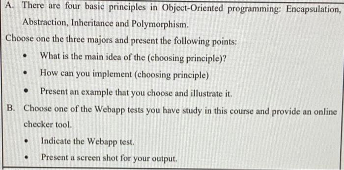 Solved . A. There are four basic principles in | Chegg.com