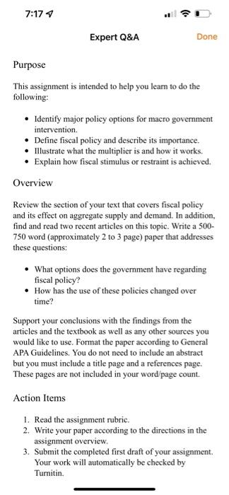 Solved Purpose This assignment is intended to help you leam | Chegg.com