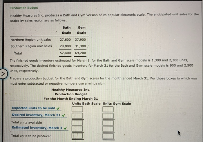 Solved Healthy Measures Inc. produces a Bath and Gym version