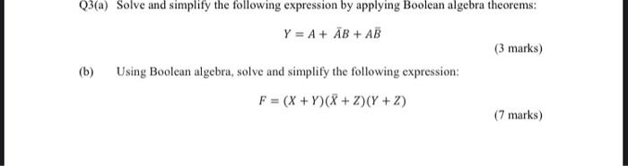 Solved 03(a) Solve and simplify the following expression by | Chegg.com