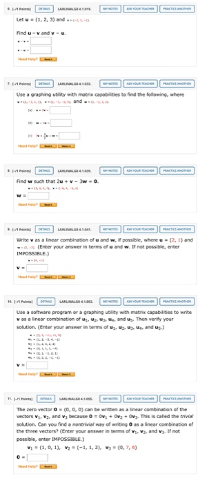 Solved (4.1) PLEASE ANSWER 6-11 OR DO NOT ANSWER AT ALL! LET | Chegg.com