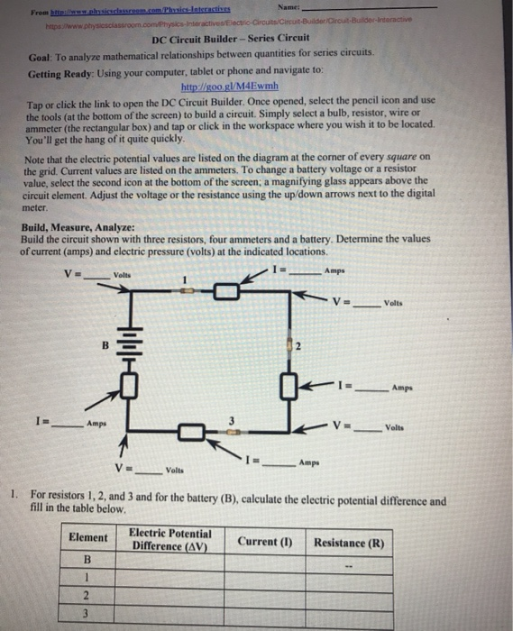 Dc Circuit Builder Parallel Circuit Answer Key Solution By Surferpix