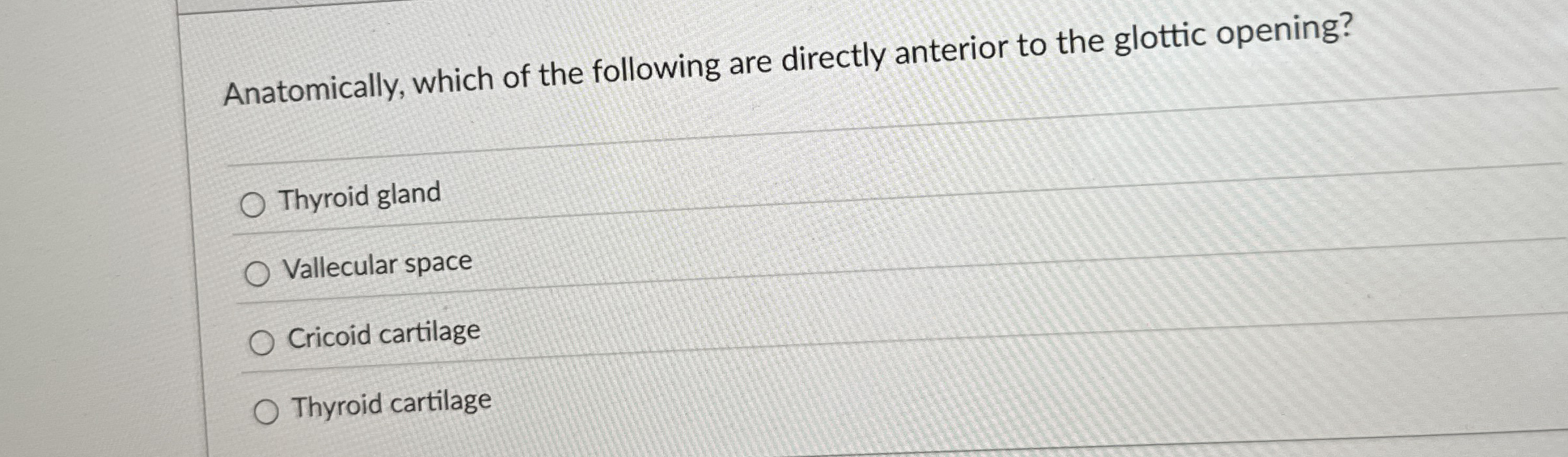 Solved Anatomically, which of the following are directly