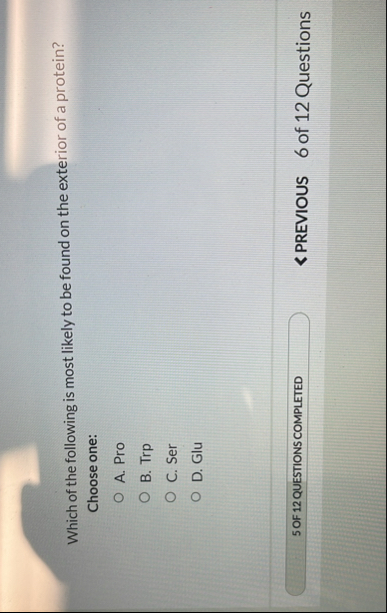 Solved Which of the following is most likely to be found on | Chegg.com