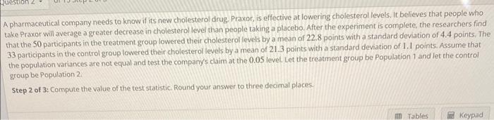 Solved A Pharmaceutical Company Needs To Know If Its New | Chegg.com