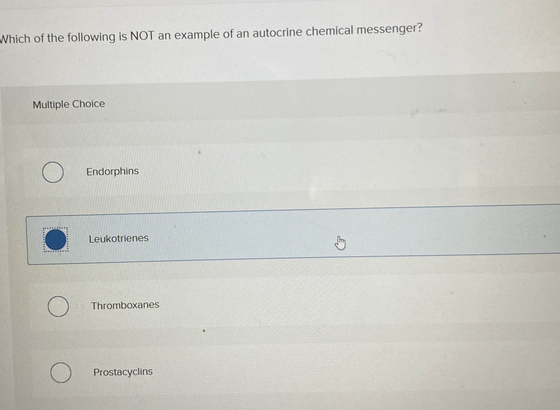 Solved Which of the following is NOT an example of an | Chegg.com