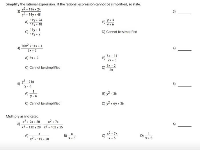 3 Simplify The Rational Expression If The Rational Chegg 