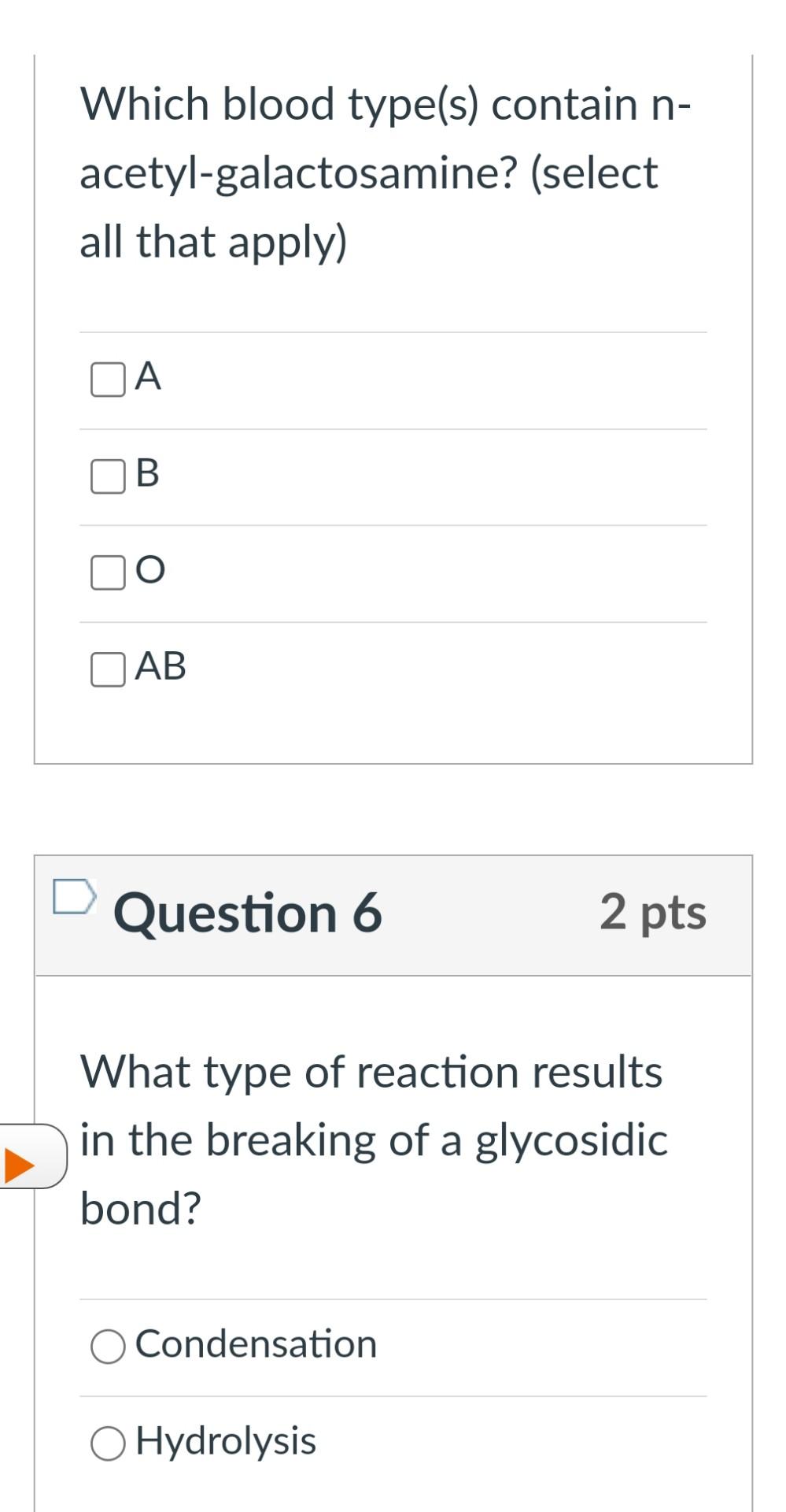 Solved Question 1 2 pts Which of the following types of | Chegg.com