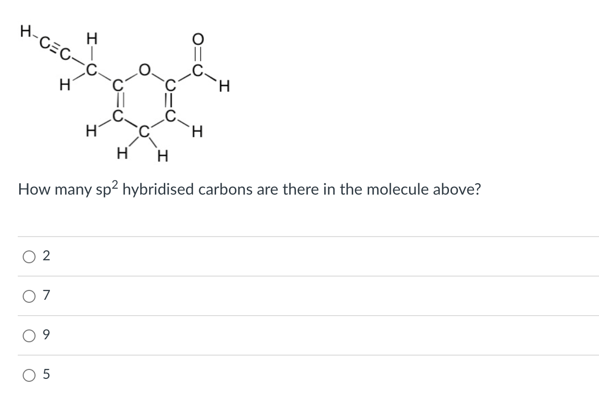 Solved How many sp2 ﻿hybridised carbons are there in the | Chegg.com